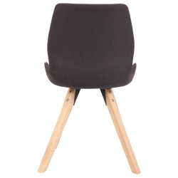 Juego de 2 sillas Luna, tapizadas en tela negra.