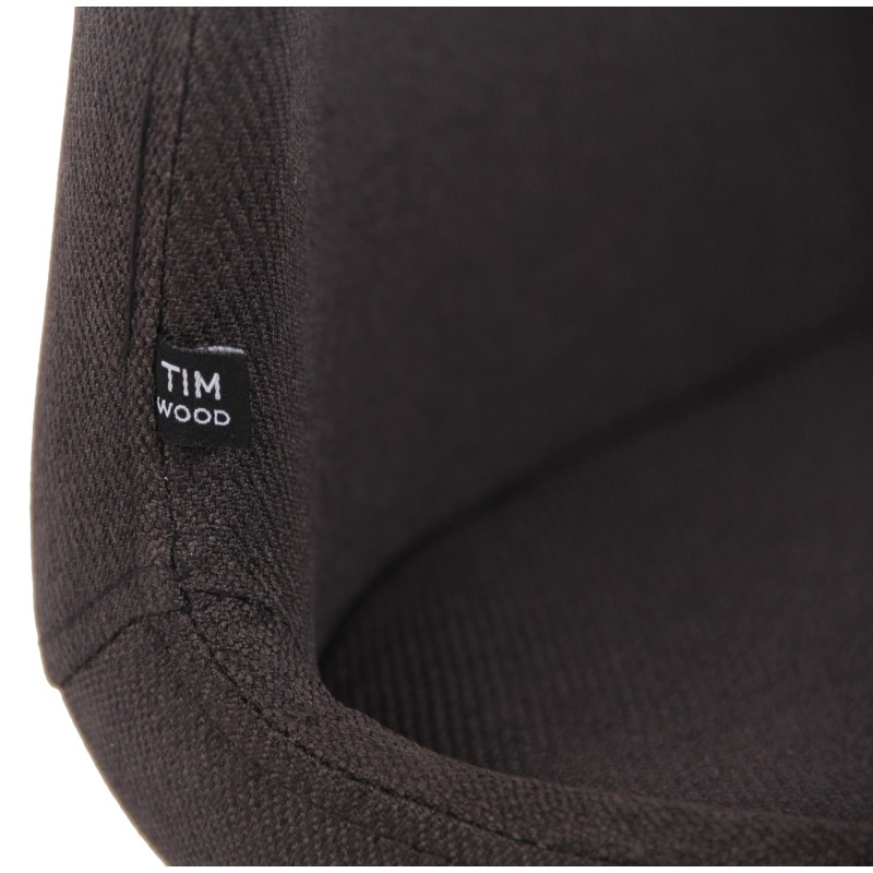 Juego de 2 sillas Luna, tapizadas en tela negra.