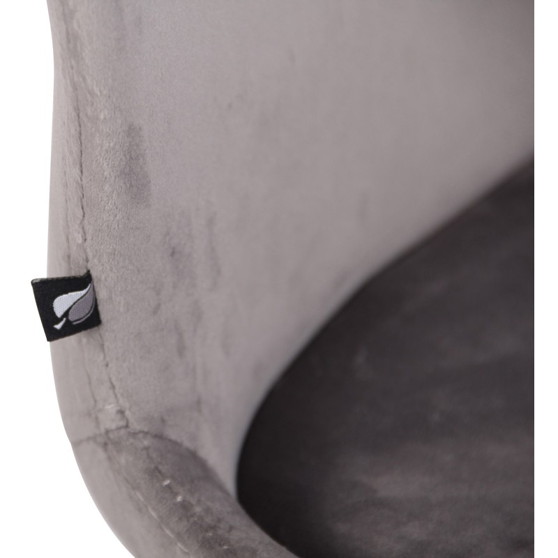 Conjunto de 2 sillones Luna en terciopelo gris