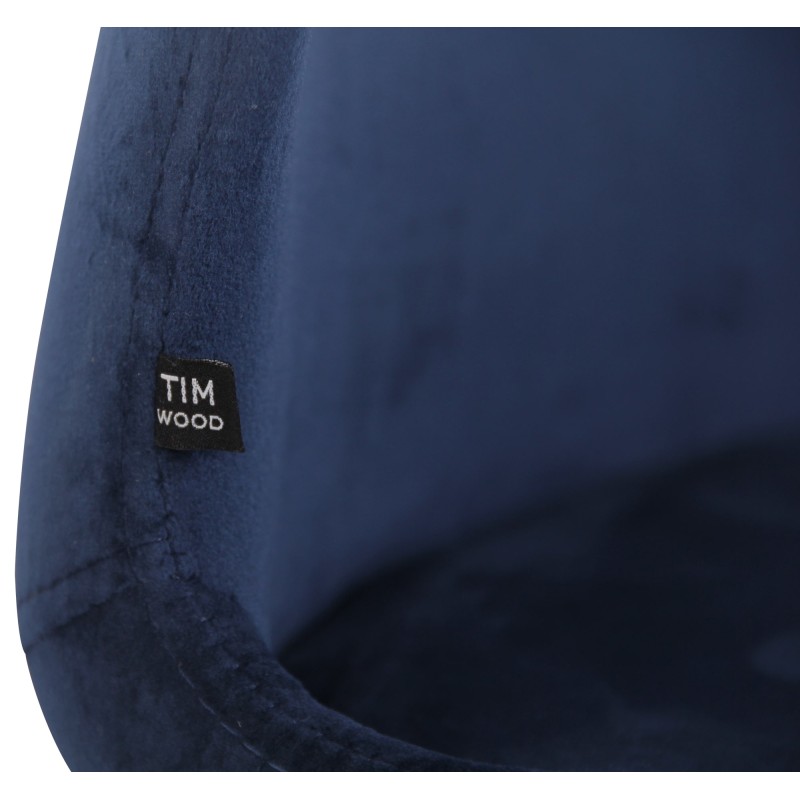 Juego de 2 sillas Luna en terciopelo azul