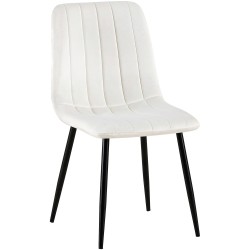 Sillón Dijon de terciopelo, blanco crema