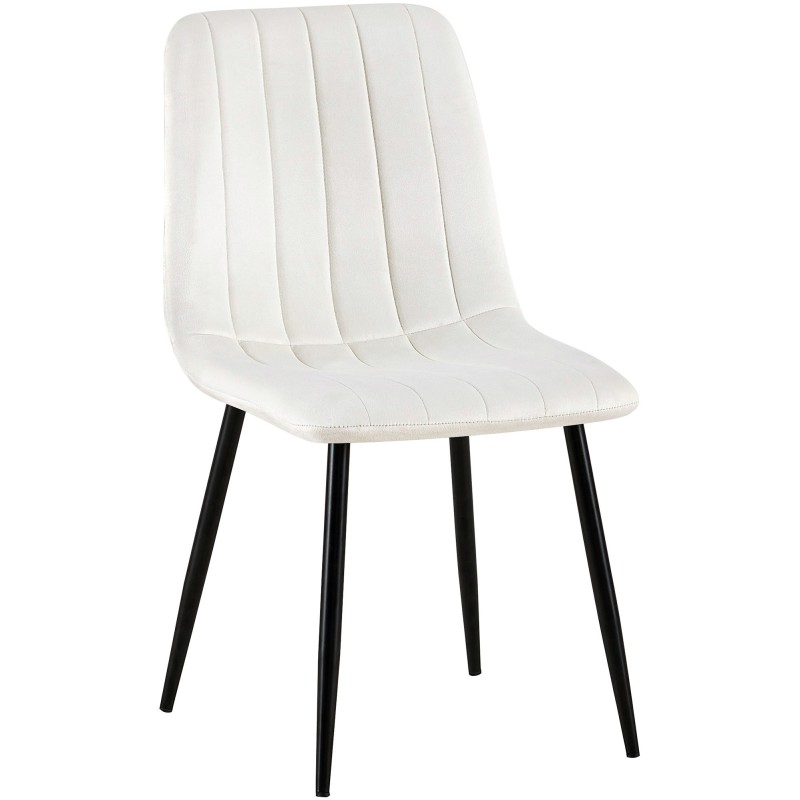Sillón Dijon de terciopelo, blanco crema