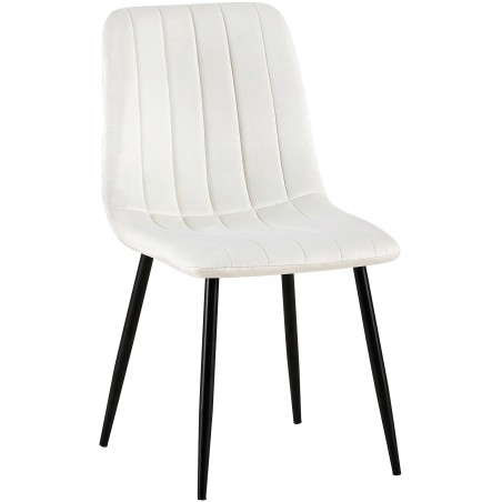 Sillón Dijon de terciopelo, blanco crema