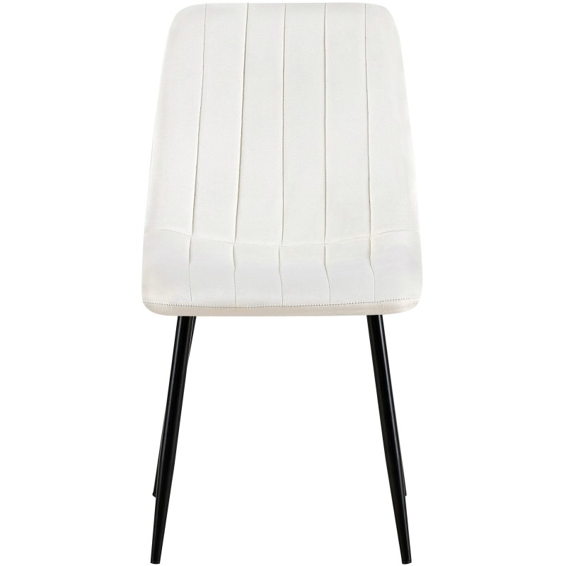 Sillón Dijon de terciopelo, blanco crema