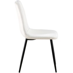 Sillón Dijon de terciopelo, blanco crema