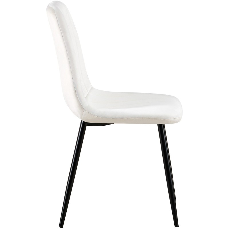Sillón Dijon de terciopelo, blanco crema