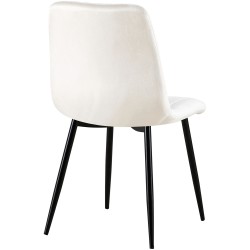 Sillón Dijon de terciopelo, blanco crema
