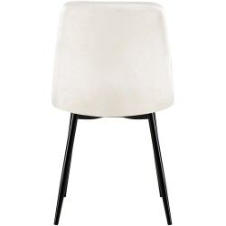 Sillón Dijon de terciopelo, blanco crema