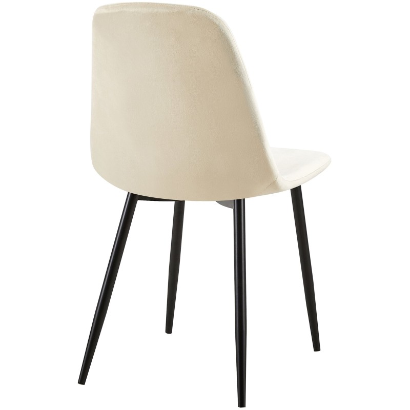 Sillón Giverny, terciopelo, crema