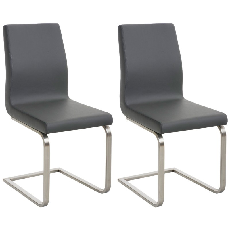 Juego de 2 sillas de comedor Belfort grises