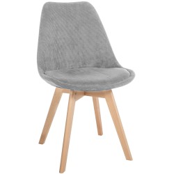 Sillón Linares Cord, gris claro