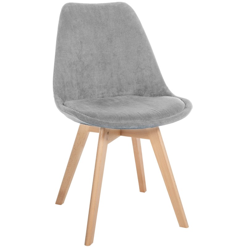 Sillón Linares Cord, gris claro