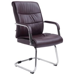 Juego de 2 sillas de visita Sievert marrones