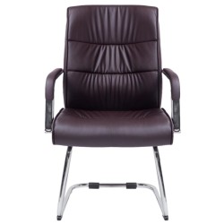 Juego de 2 sillas de visita Sievert marrones