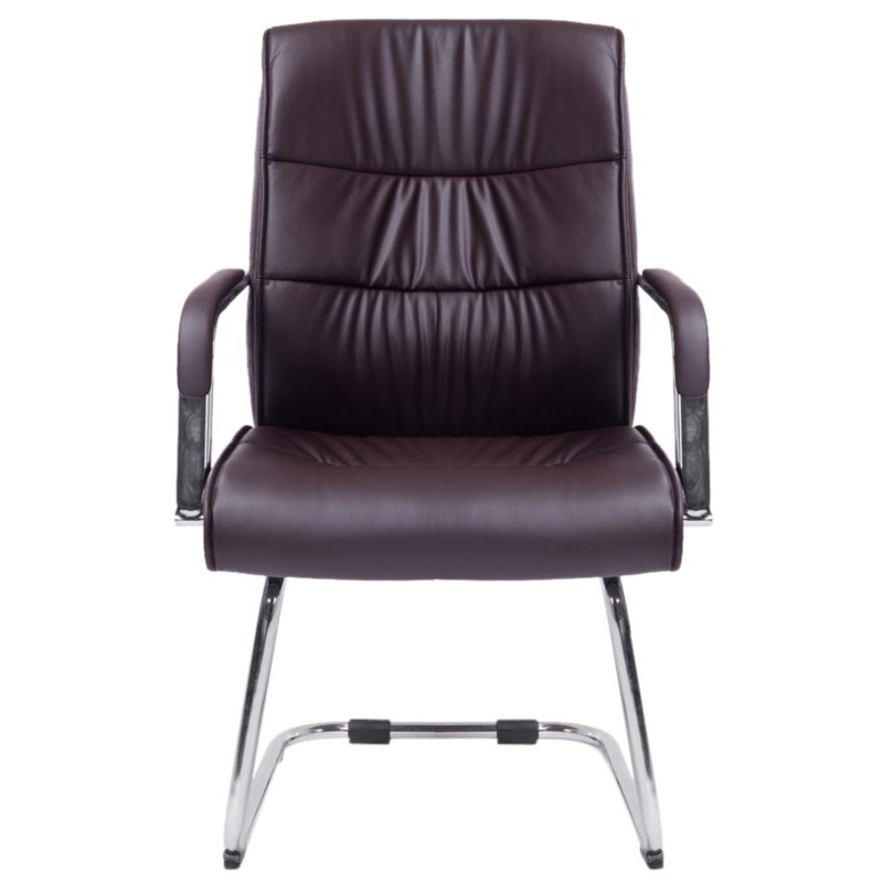 Juego de 2 sillas de visita Sievert marrones