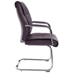 Juego de 2 sillas de visita Sievert marrones