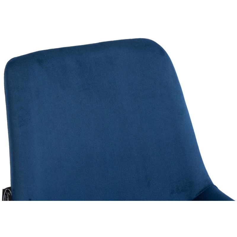 Juego de 2 sillas de comedor Victoria, de terciopelo, azules