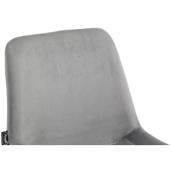 Juego de 2 sillas de comedor Victoria, de terciopelo gris.