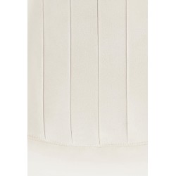 Silla de comedor Baxter en terciopelo blanco crema