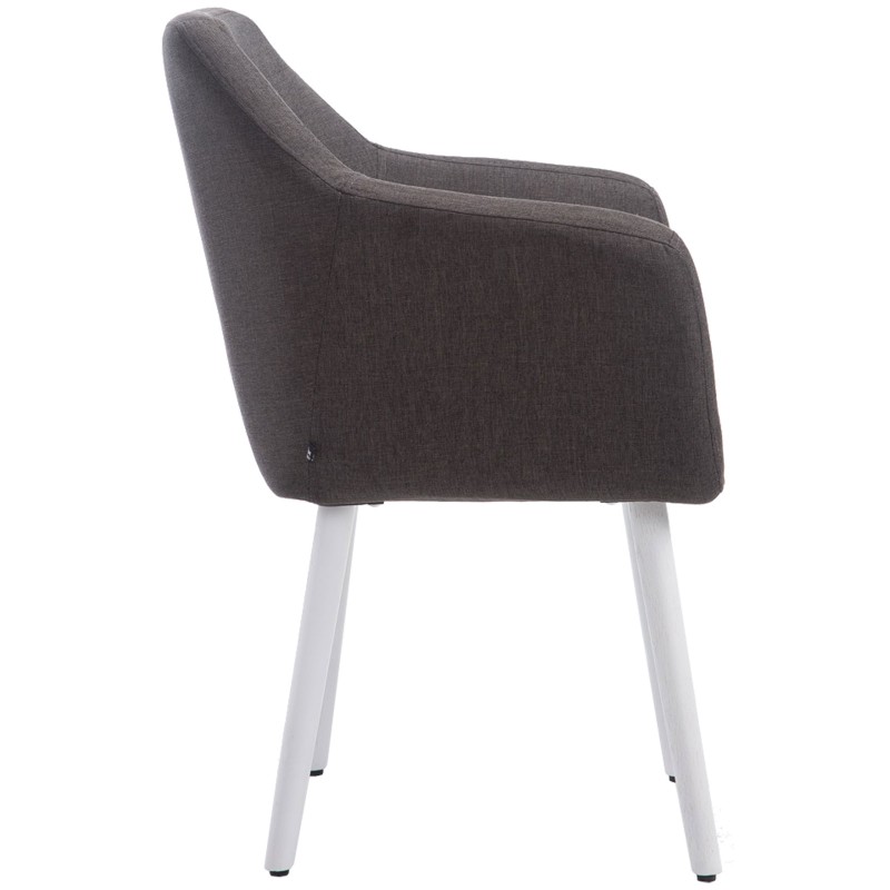 Silla Kuba, tela gris oscuro