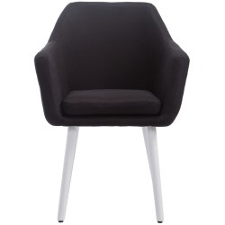 Silla Kuba, tela negra