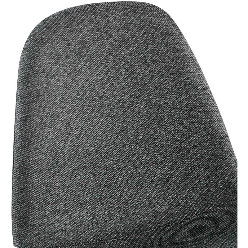 Juego de 4 sillas de comedor Napier, tapizadas en tela gris.