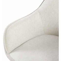 Silla de comedor Boise, tela color crema