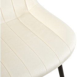 Sillón Rahden, terciopelo, crema