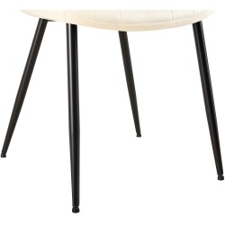 Sillón Rahden, terciopelo, crema