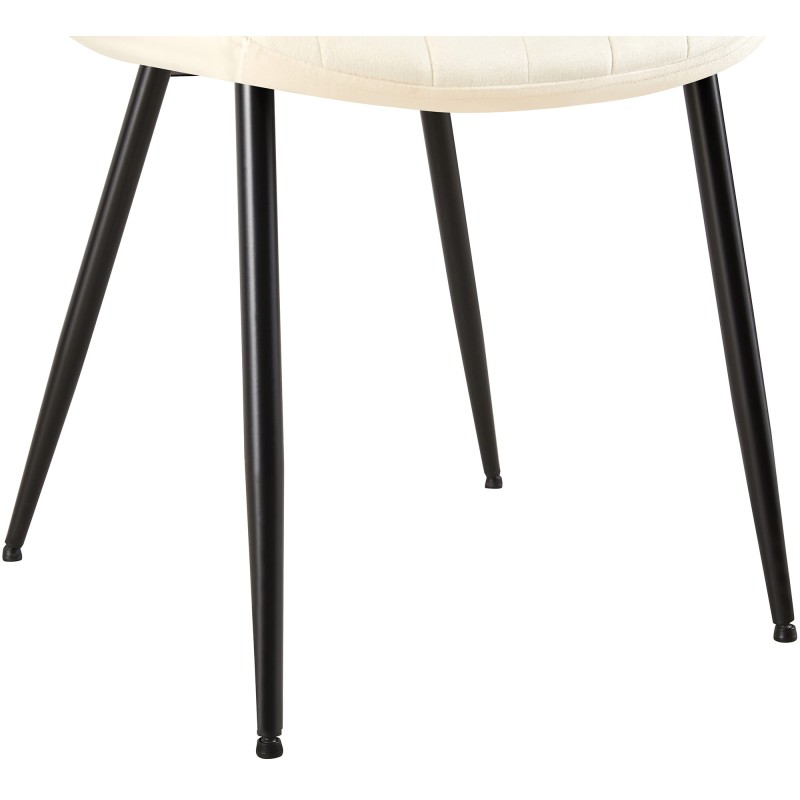 Sillón Rahden, terciopelo, crema