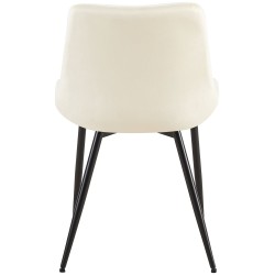 Sillón Rahden, terciopelo, crema