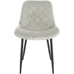 Juego de 4 sillas Springs en terciopelo color crema