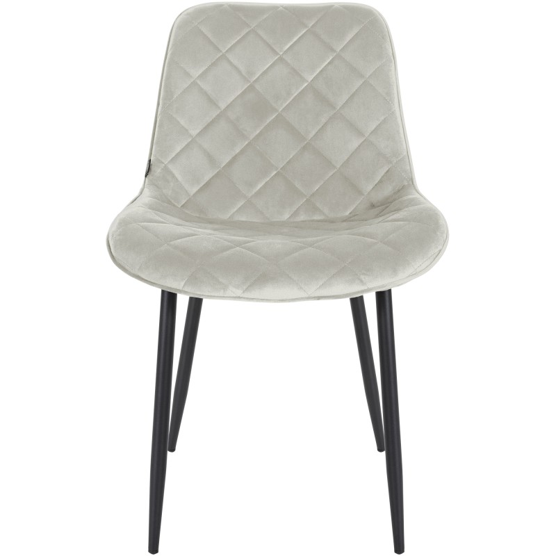 Juego de 4 sillas Springs en terciopelo color crema