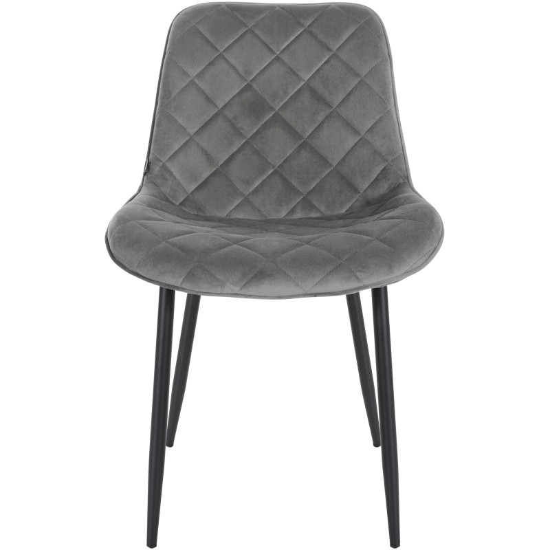 Juego de 4 sillas Springs en terciopelo gris