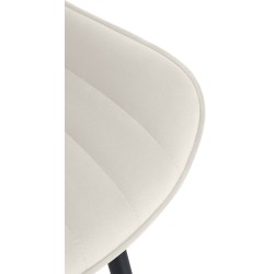 Juego de 2 sillas Largo en terciopelo color crema