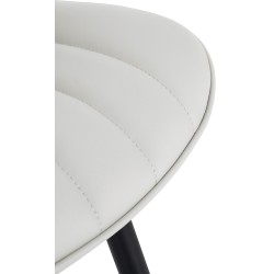 Juego de 2 sillas Brady, imitación piel, blancas