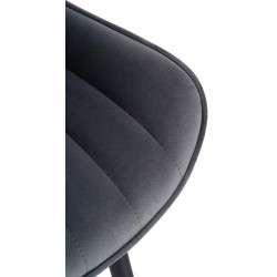 Juego de 2 sillones Brady, de terciopelo, gris oscuro