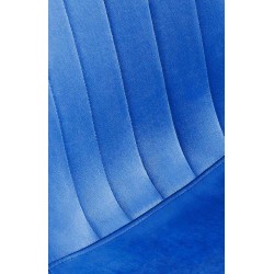 Silla de comedor Baxter, terciopelo, azul