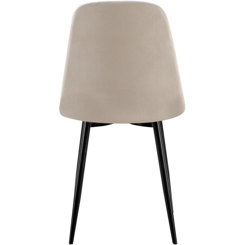 Silla de comedor Baxter, terciopelo gris