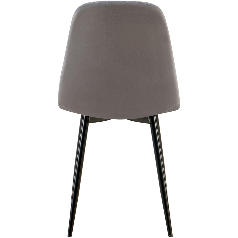 Silla de comedor Baxter, terciopelo gris oscuro