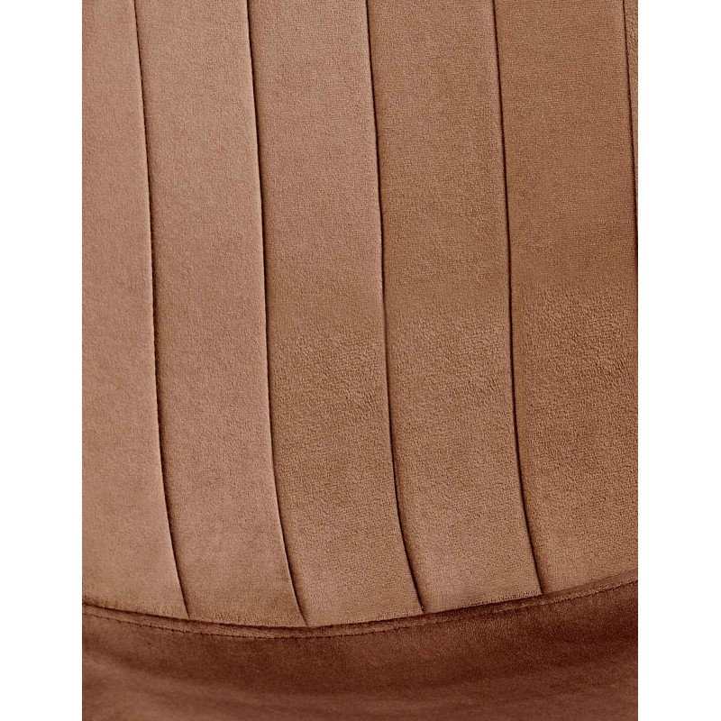 Silla de comedor Baxter, terciopelo, marrón