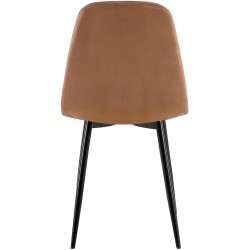 Silla de comedor Baxter, terciopelo, marrón