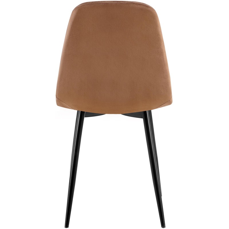 Silla de comedor Baxter, terciopelo, marrón