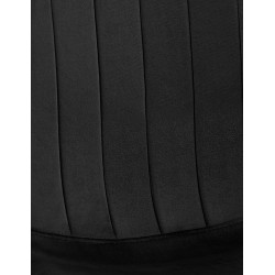 Silla de comedor Baxter, terciopelo, negra