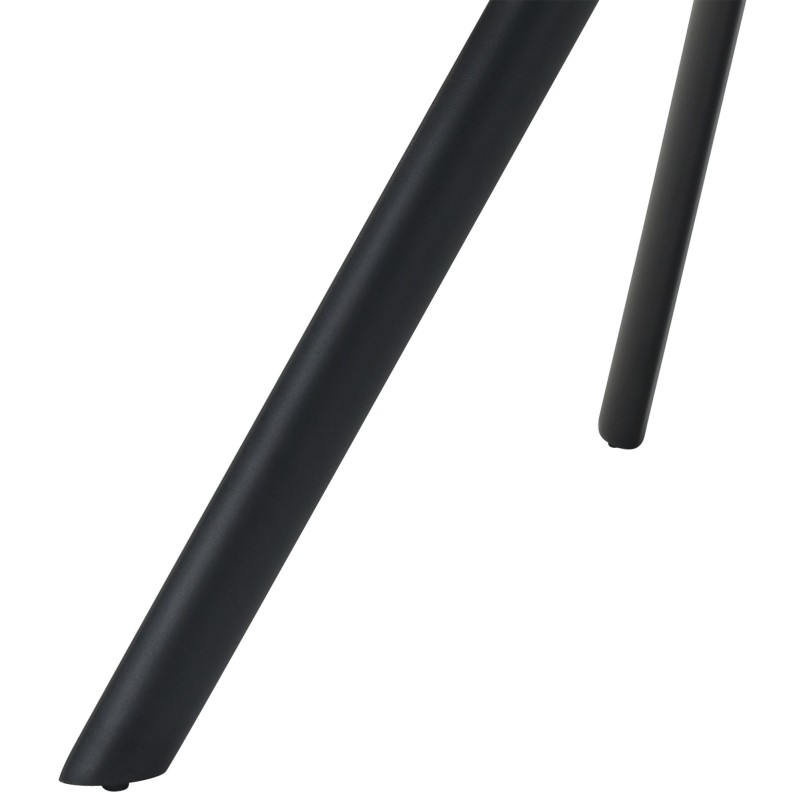 Silla de comedor Scott, tapizada en tela gris oscuro.