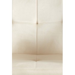 Juego de 2 sillas de comedor Emia en terciopelo color crema