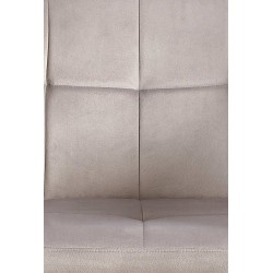 Juego de 2 sillas de comedor Emia en terciopelo gris claro