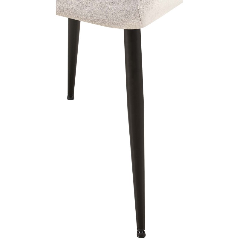 Juego de 2 sillas de comedor Emia en terciopelo gris claro