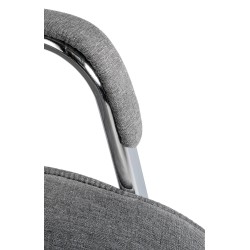 Juego de 2 sillas de visita Sievert, tapizadas en tela, color gris claro