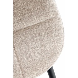 Juego de 2 sillones Tom, tapizados en tela color crema